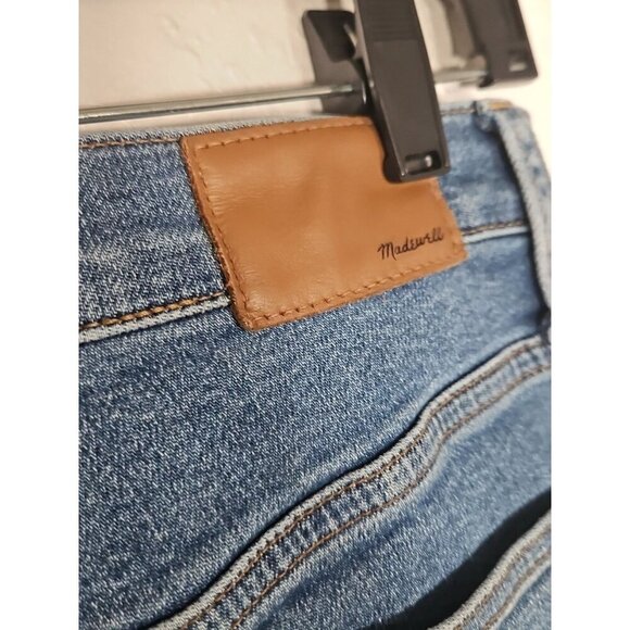 Madewell Jeans Womens 26 Blue Button Fly Skinny Crop Medium Wash 9" Mid rise - Picture 3 of 6